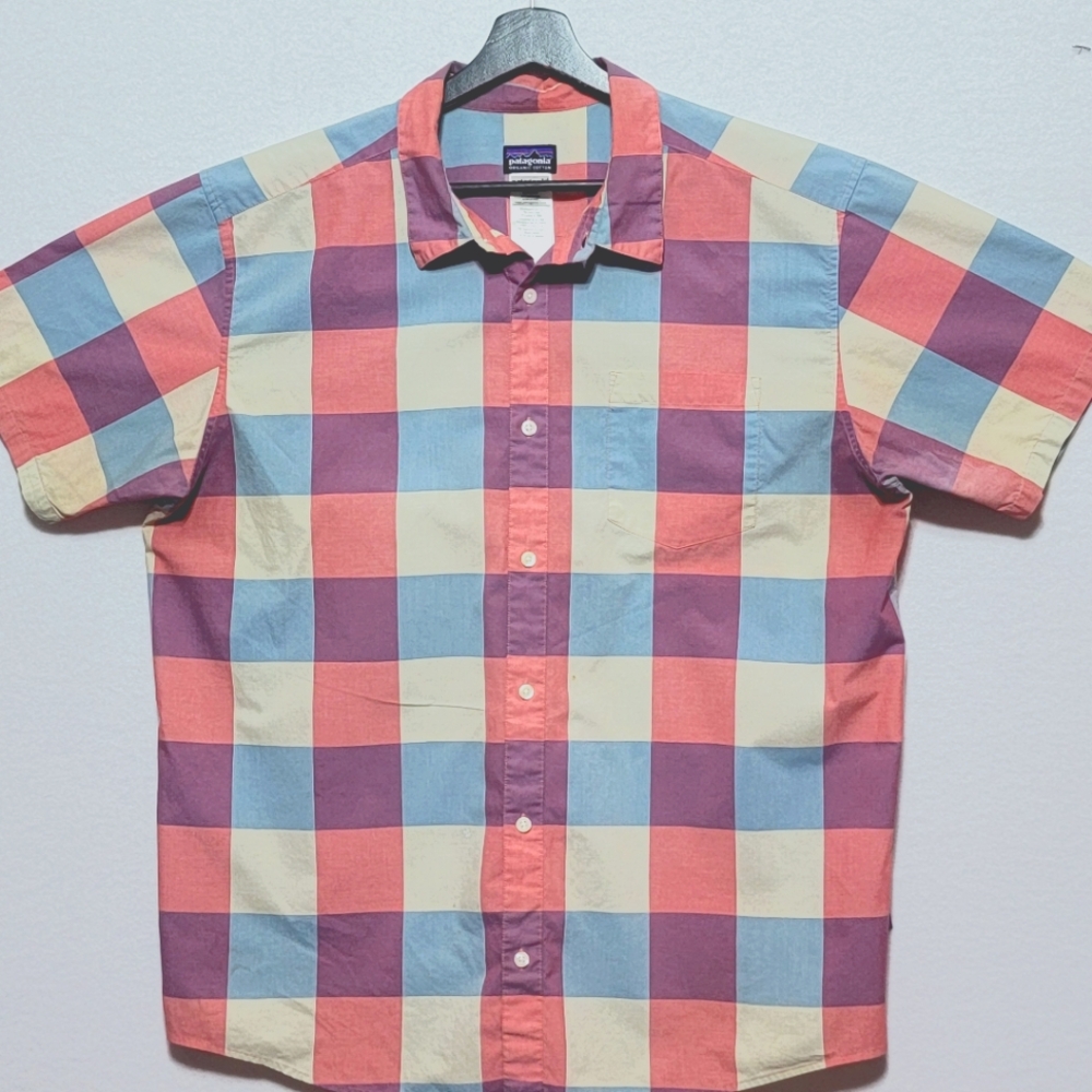 Patagonia Mens Button-Front Multicolor Plaid Check Shirt Size‎ XL #749